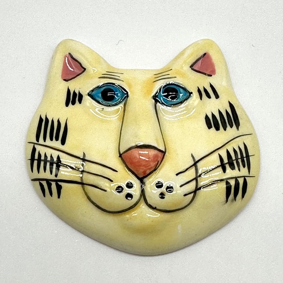 Catzilla Big On Cats Candace Reiter 4 Kitty Cat Magnets Vintage - Picture 2 of 16